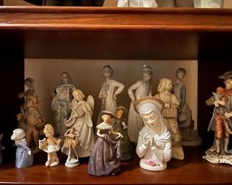 Porcelain figurines of all different types