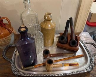 Nice small collection of antique bottles
