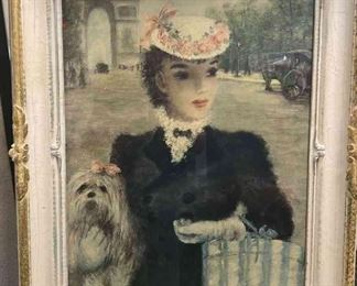 Beautifully Framed Jeffe Huldah Print les Deux Camarades