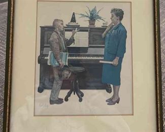 Kurt Ard 13 1 2 X 15 Framed And Matted Piano Student And Teacher 