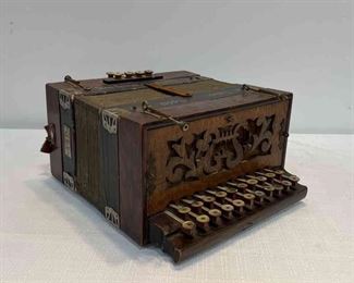 Vintage Italian Model SteelBronze Reeds Accordion