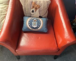 Mid-century orange chair