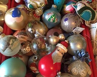 Hundreds of ornaments - Many vintage.