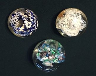 Beautiful glass paperweights.