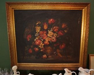 Antique floral painting