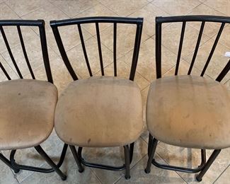Set of 3 tall kitchen bar stools