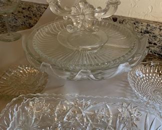 Lovely glass serving and dining