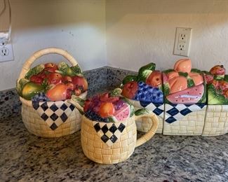 Ceramic fruit basket kitchen containers