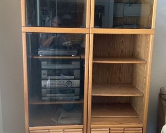 Two storage and display cabinets