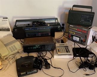 Vintage electronics, phones, radios, clocks, etc