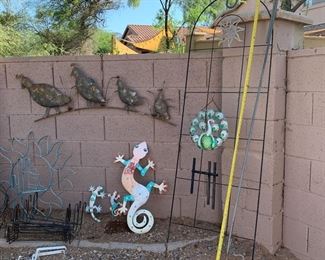 Outdoor metal garden art
