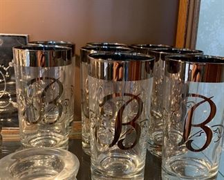 Monogrammed glassware barware