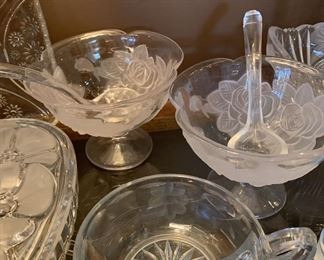 Vintage glass serveware