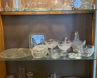 Vintage glass serveware and decor
