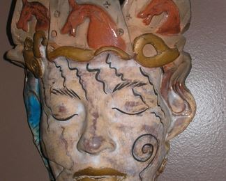 Mary Donohue  Face Sconce Original.