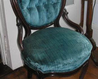 Just the Prettiest color Antique Balloon Back Chair.