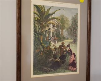 Christmas in Florida Print from Antique Illustrated News.