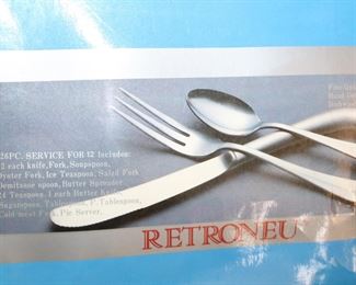 126-piece set stainless flatware