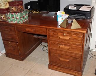 oak "Winners Only" computer desk