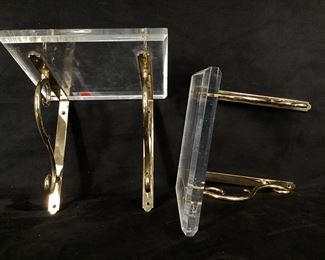 KAGE955 Lucite Gold Display Shelves