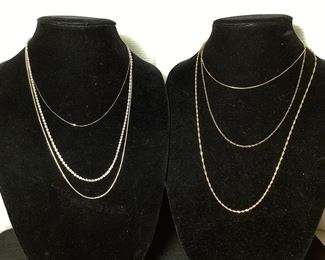 KIHE100 14k, 18k Gold Chains One Sterling