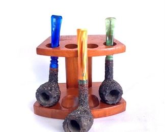 LIST510 Jobey Stromboli Pipes With Genuine Walnut Stand