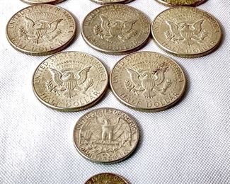 LIST973 1964 Silver Kennedy Half Dollars