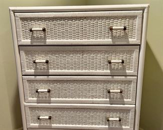 White wicker Dresser 