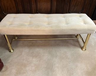 BRASS AND WHITE BENCH