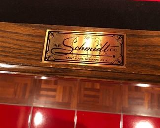 BRAND OF POOL TABLE A. E.  SCHMIDT CO.
