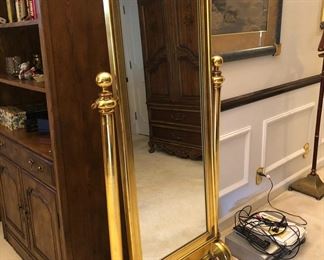 BRASS FLOOR MIRROR