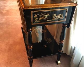 DETAIL OF LACQUER TEA CART