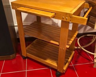 TEA / SERVING CART - MAPLE WOOD