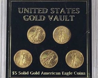 U.S. Gold Vault 1/10 Oz 1998 Gold Eagle 5-Coin Set