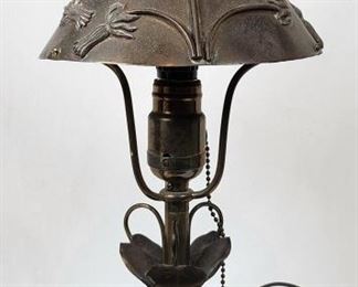 Bradley & Hubbard Arts & Crafts Jeweled Lamp