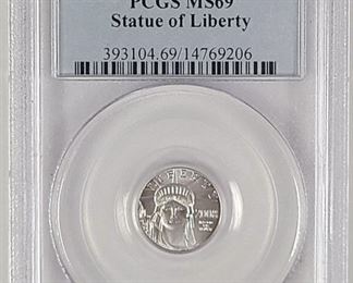 2008 U.S. Liberty $10 Platinum Coin PCGS MS69