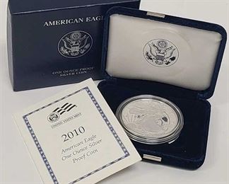 2010-W 1 Oz Proof American Silver Eagle in OGP