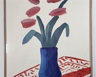 David Hockney Signed 1980 Paris Review Lithograph