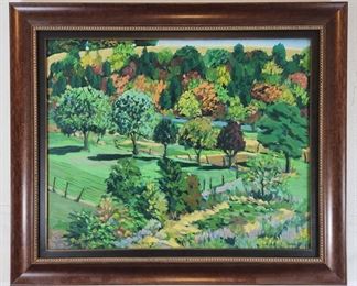 Charles M. Cohen Landscape Painting on Canvas