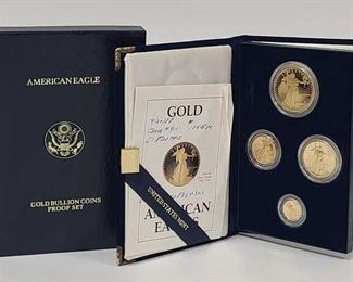 1986-W 1 Oz Proof American Eagle Gold Coin OGP