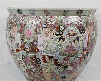 Gorgeous Ornate Chinese Fish Bowl Jardiniere