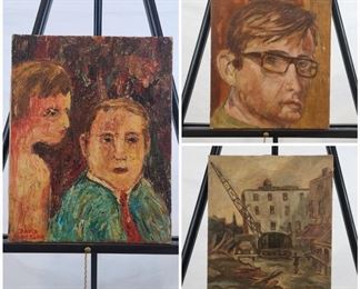 3 David Anderson Original Surrealist Paintings