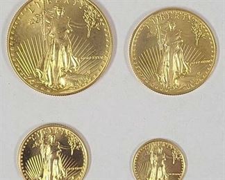 1986 U.S. American Eagle 4 Gold Coin Set