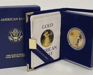 1986-W 1 Oz Proof American Eagle Gold Coin OGP