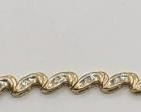 10k Gold Tennis Bracelet with Diamond Baguettes