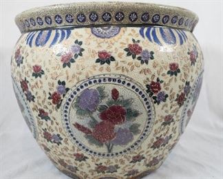 Chinese Embellished Porcelain Fish Bowl Vase