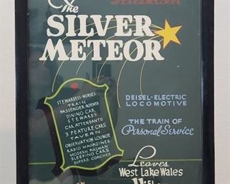 Florida Silver Meteor Framed Train Poster