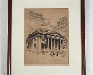 Paul Geisler Original Framed Philadelphia Pen Art