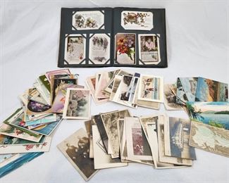 Collection of Vintage Post Card and Album