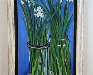 Original Impressionist Flower Vase Painting